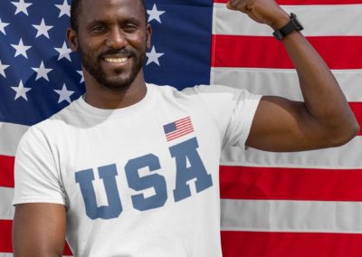 Tshirt – USA Logo and Flag