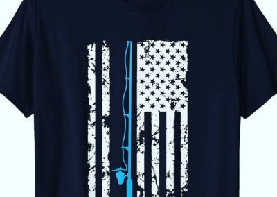 Tshirt – Fishingpole USA Flag